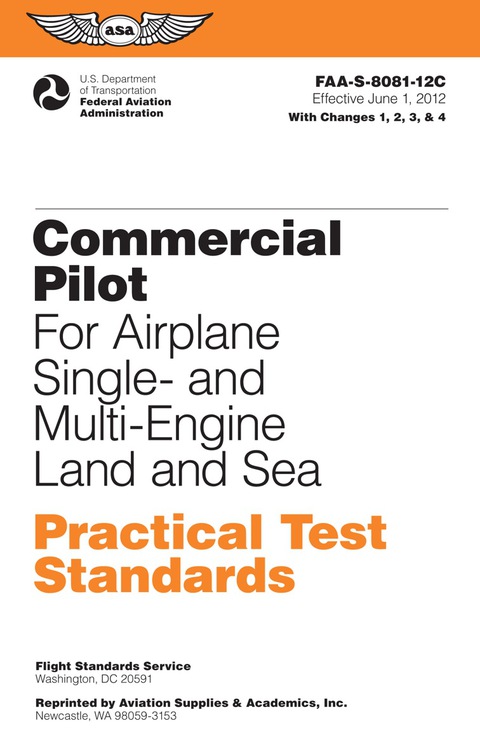 Cover image for book Commercial Pilot Practical Test Standards for Airplane Single- and Multi-Engine Land and Sea