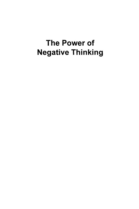 Cover image for book The Power of Negative Thinking