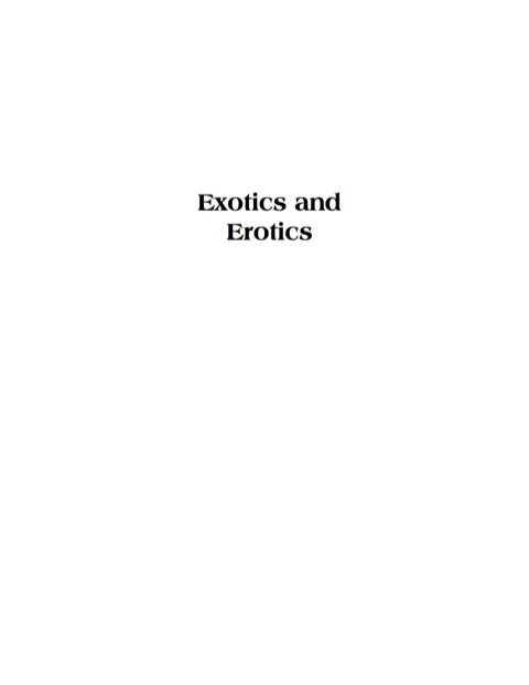 Cover image for book Exotics and Erotics: Human Cultural and Sexual Diversity