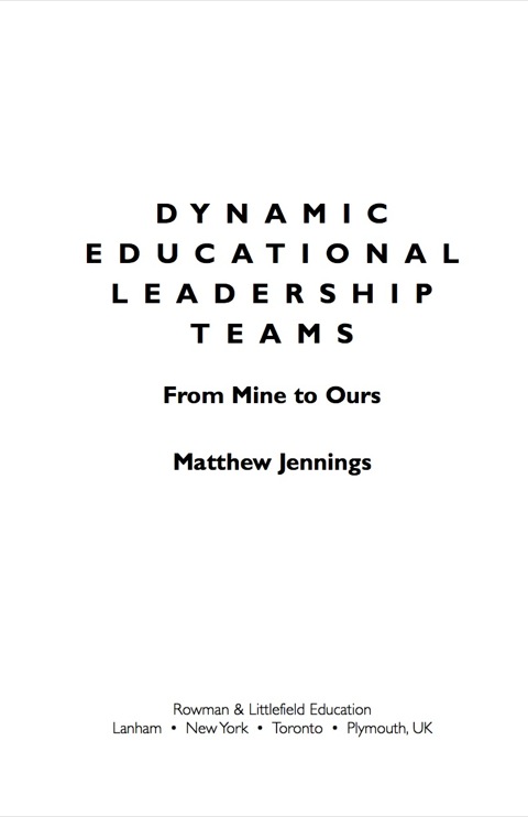 Cover image for book Dynamic Educational Leadership Teams