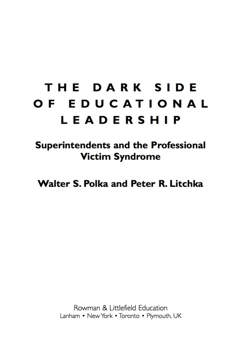 Cover image for book The Dark Side of Educational Leadership