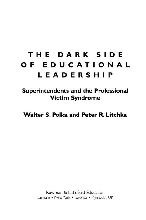 Cover image for book The Dark Side of Educational Leadership