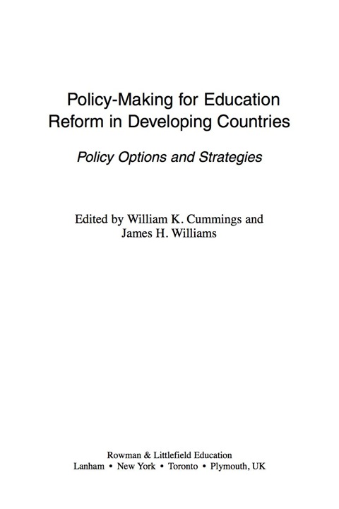 Policy-Making for Education Reform in Developing Countries Policy Options and Strategies
