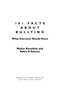 Cover image: 101 Facts about Bullying 9781578868490