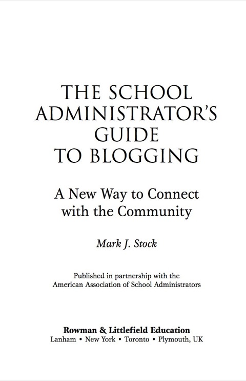 Cover image for book The School Administrator's Guide to Blogging