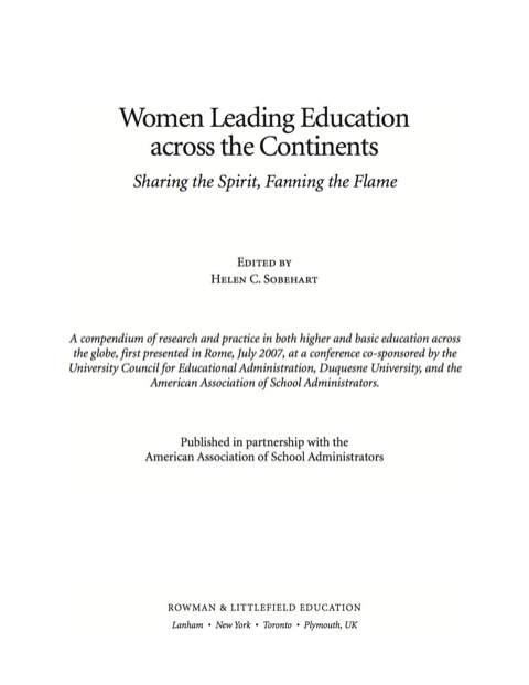 Cover image for book Women Leading Education Across the Continents
