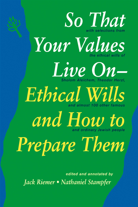 Cover image for book So That Your Values Live On