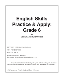 Cover image: English Skills, Grade 6 9781580371216