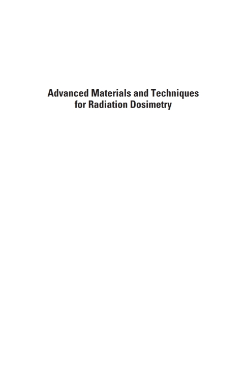 Cover image for book Advanced Materials and Techniques for Radiation Dosimetry