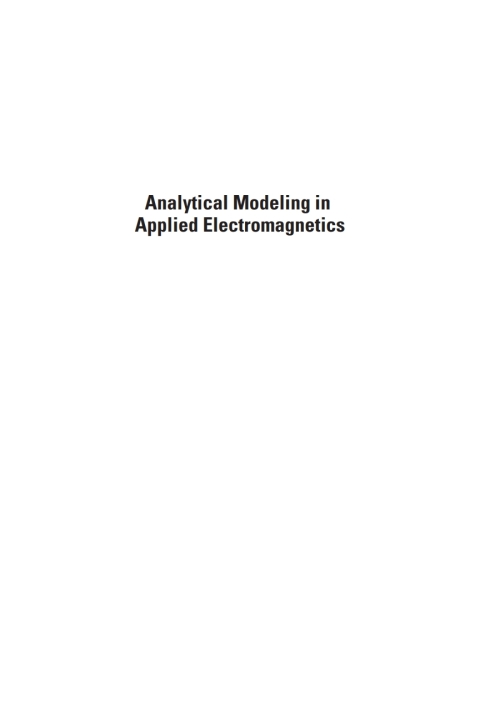 Cover image for book Analytical Modeling in Applied Electromagnetics