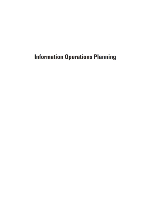 Cover image for book Information Operations Planning