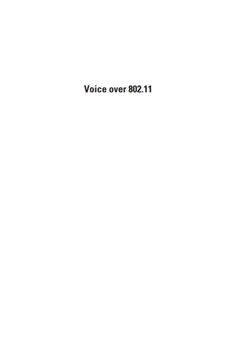 Cover image for book Voice Over 802.11