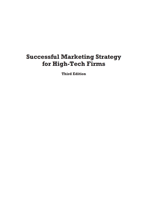 Cover image for book Successful Marketing Strategies for High-Tech Firms