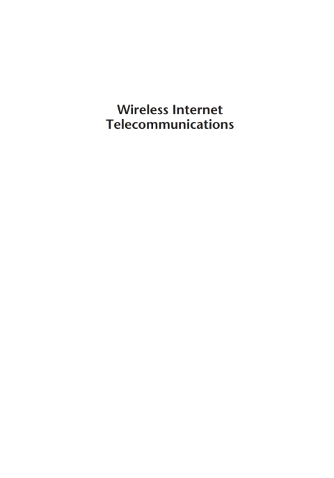 Cover image for book Wireless Internet Telecommunications