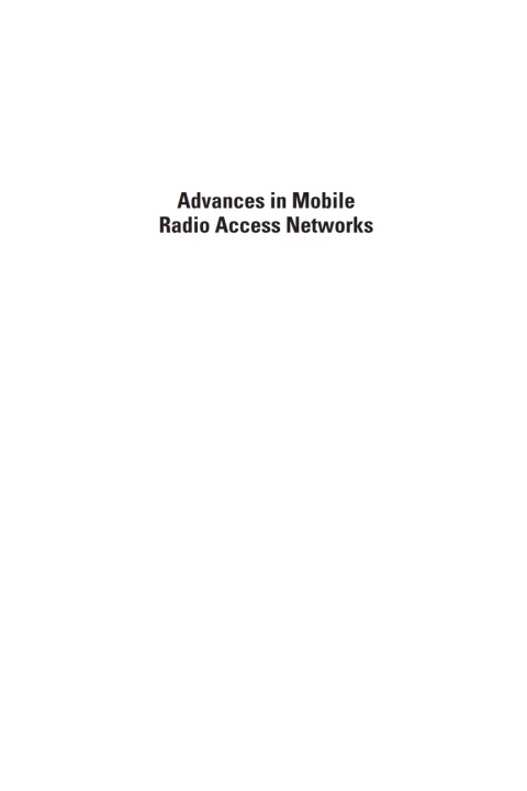 Cover image for book Advances in Mobile Radio Access Networks