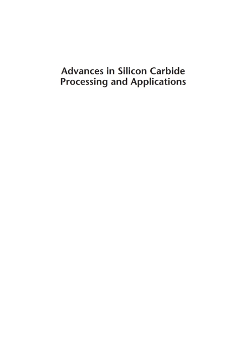 Cover image for book Advances in Silicon Carbide Processing and Applications