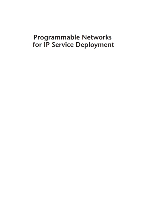 Cover image for book Programmable Networks for IP Service Deployment