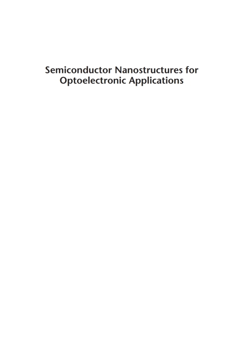 Cover image for book Semiconductor Nanostructures for Optoelectronic Applications