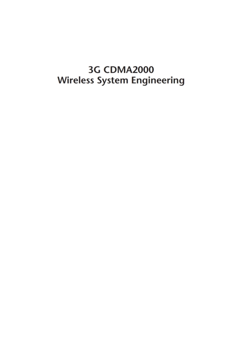 Cover image for book 3G CDMA2000 Wireless System Engineering
