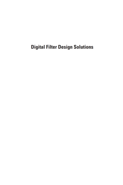 Cover image for book Digital Filter Design Solutions