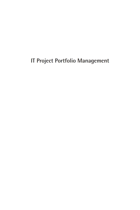 Cover image for book IT Project Portfolio Management