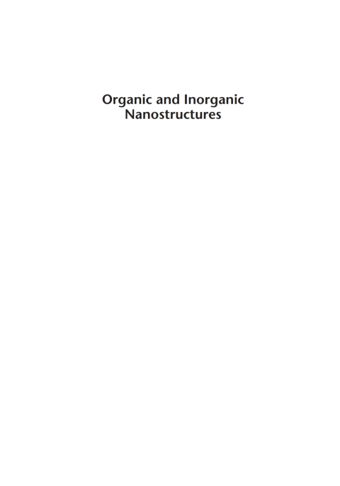 Cover image for book Organic and Inorganic Nanostructures