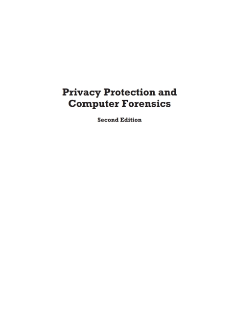 Cover image for book Privacy Protection and Computer Forensics