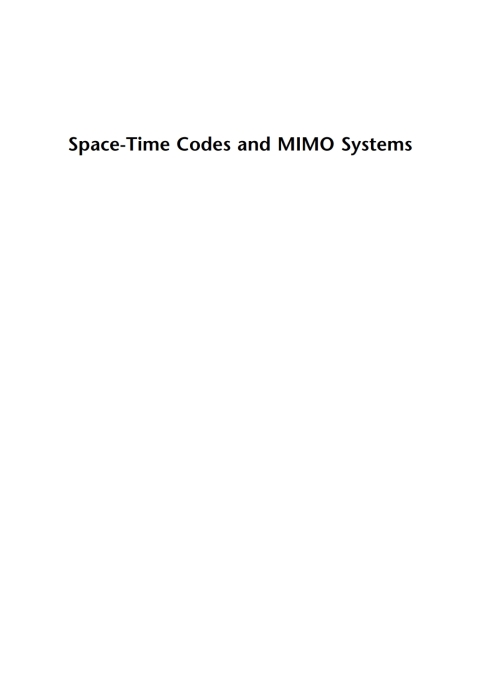 Cover image for book Space-Time Codes and MIMO Systems