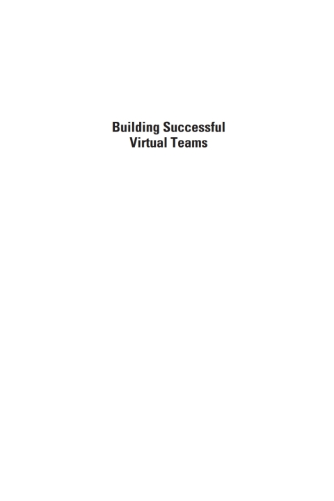 Cover image for book Building Successful Virtual Teams