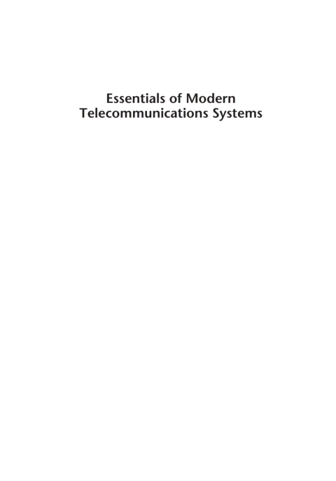 Cover image for book Essentials of Modern Telecommunications Systems