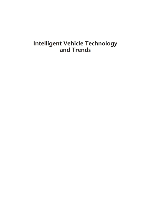 Cover image for book Intelligent Vehicle Technology and Trends