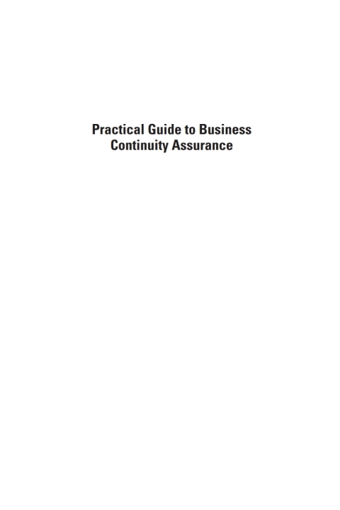 Cover image for book Practical Guide to Business Continuity Assurance