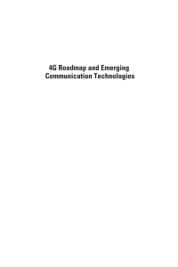 Titelbild: 4G Roadmap and Emerging Communication Technologies 1st edition 9781580539319