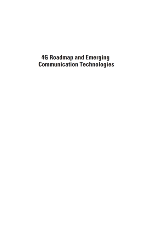 Cover image for book 4G Roadmap and Emerging Communication Technologies