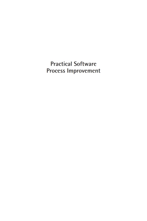 Cover image for book Practical Software Process Improvement