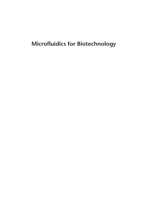 Cover image for book Microfluidics for Biotechnology