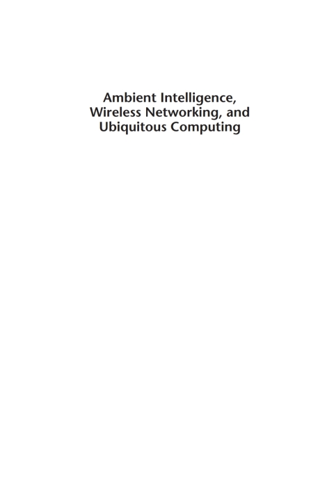 Cover image for book Ambient Intelligence, Wireless Networking, and Ubiquitous Computing