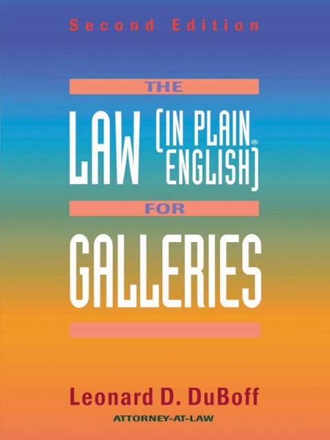 Cover image for book The Law (in Plain English) for Galleries