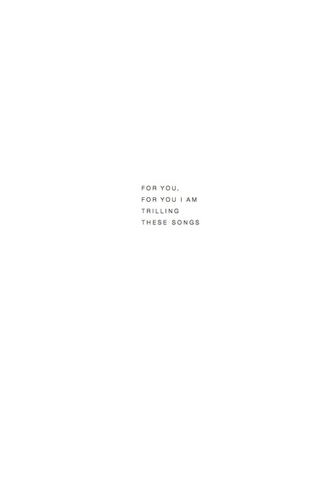 Cover image for book For You, For You I Am Trilling These Songs