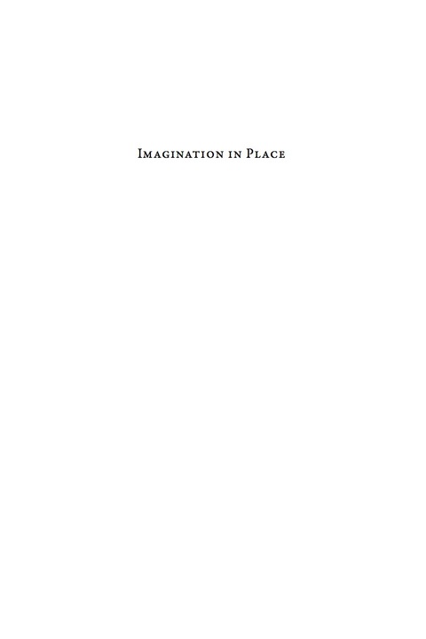 Cover image for book Imagination in Place