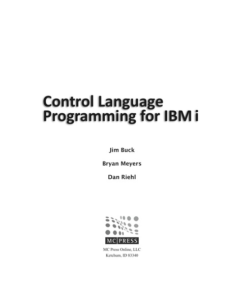 Cover image for book Control Language Programming for IBM i
