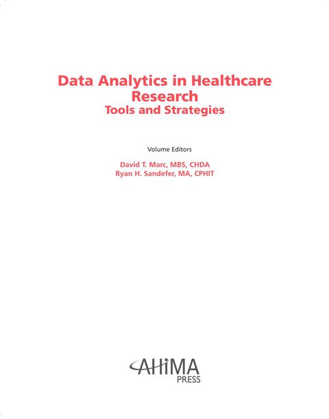 Cover image for book Data Analytics in Healthcare Research: Tools and Strategies