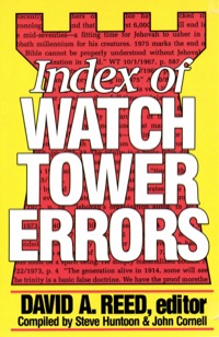 Cover image: Index of Watchtower Errors 1879 to 1989 9780801077562