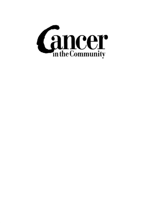Cover image for book Cancer in the Community