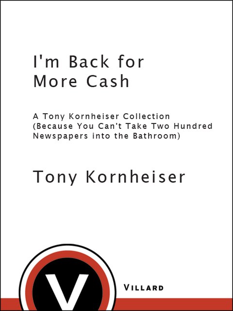 Cover image for book I'm Back for More Cash