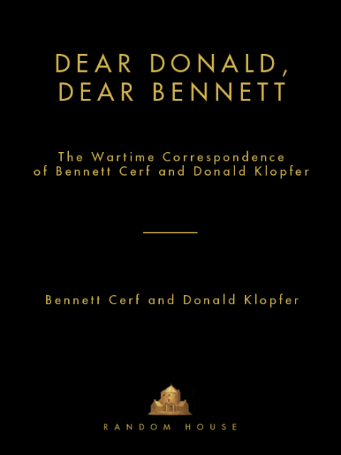 Cover image for book Dear Donald, Dear Bennett