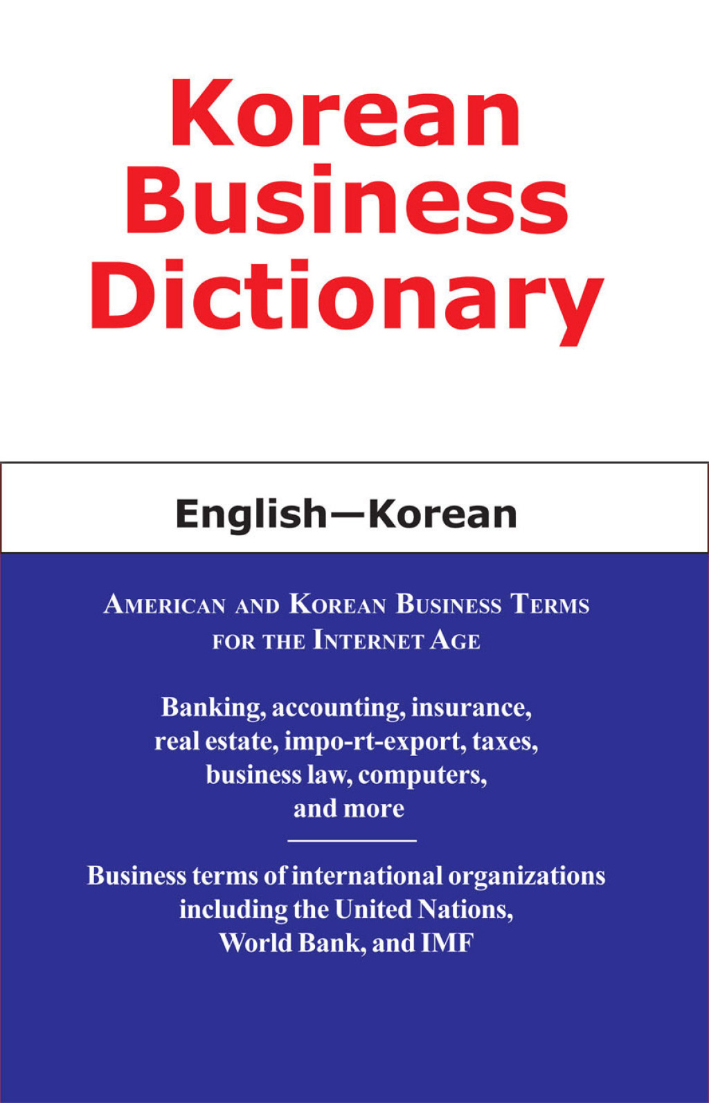 Reflowable Korean Business Dictionary; $11.09