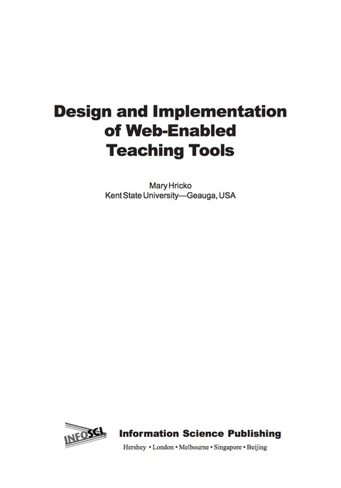 Cover image for book Design and Implementation of Web-Enabled Teaching Tools