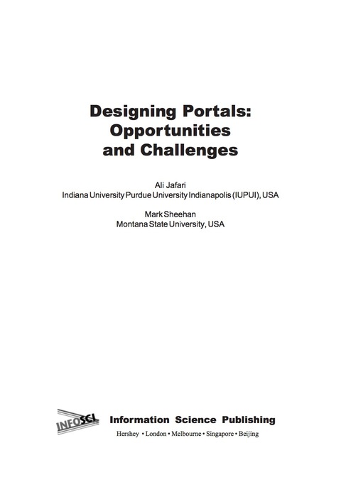 Cover image for book Designing Portals