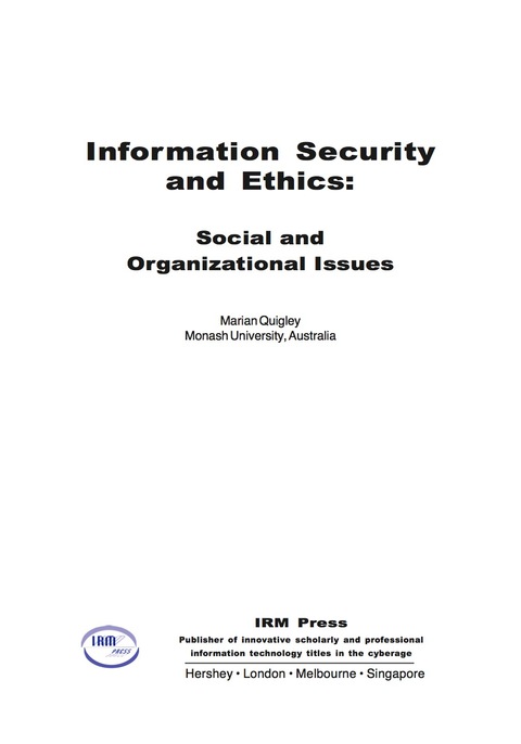 Cover image for book Information Security and Ethics